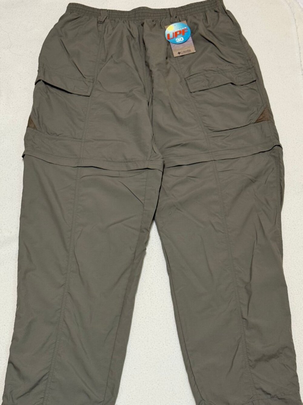 NWT Columbia Men's PFG Aruba II Performance Cargo Convertible Pants - Sage - XXL